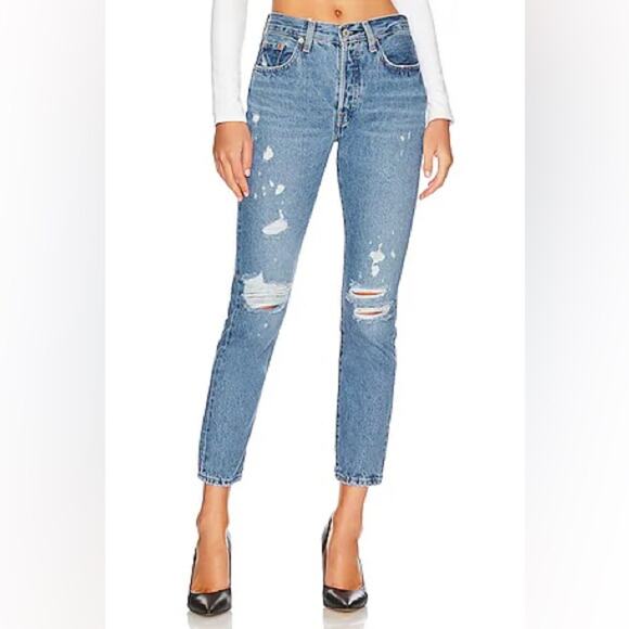 Pistola Presley Distressed High Rise 90's Tapered Relaxed Roller Jeans Size 28 - Picture 2 of 11